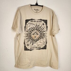 Threadless Cream Live By The Sun Graphic T-Shirt, Size XL